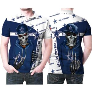 Stay Trendy Dallas Cowboys Shirts, Custom Dallas Cowboys Polo Shirt For Men, NFL Dallas Cowboys Sleeve Polo Print Full