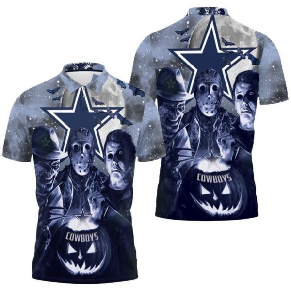 The Horror Dallas Cowboys Shirts, Custom Dallas Cowboys Polo Shirts, NFL Dallas Cowboys Sleeve Polo