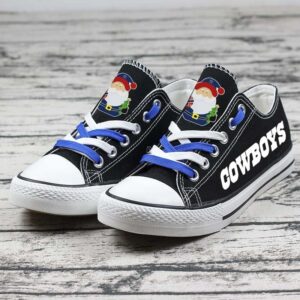 Dallas Cowboys Canvas Shoes For Lovers, Custom Name Dallas Cowboys Low Top Shoes, NFL Dallas Cowboys Sneakers