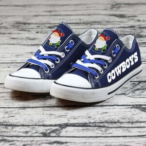 Dallas Cowboys Canvas Shoes For Men, Custom Name Dallas Cowboys Low Top Shoes, NFL Dallas Cowboys Sneakers