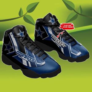 Personalized Cowboys Jordan Shoes, Custom Name Dallas Cowboys Jordan 13 New Trend For Fans, NFL Dallas Cowboys Sneakers