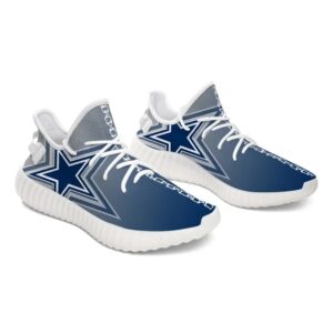 White Dallas Cowboys Shoes Print Full, Custom Dallas Cowboys Yeezys For Family, NFL Dallas Cowboys Sneakers