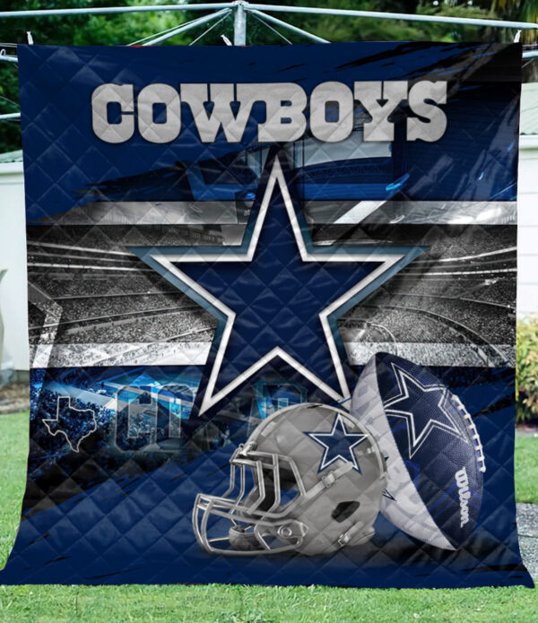 Dallas Cowboys Quilt, Custom Dallas Cowboys Quilt Blanket For You And Your Family, NFL Dallas Cowboys Breathable Quilt