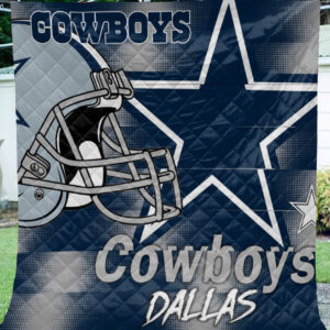 Dallas Cowboys Quilt, Custom Dallas Cowboys Quilt Blanket, NFL Dallas Cowboys Breathable Quilt Most Love