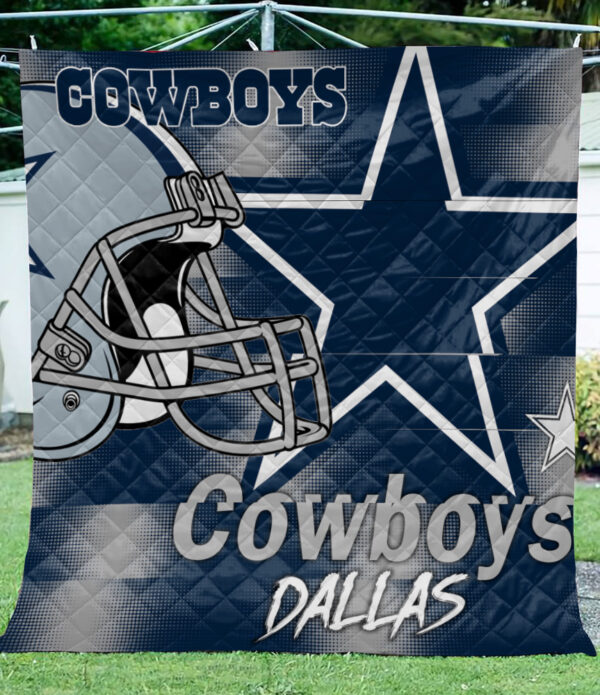 Dallas Cowboys Quilt, Custom Dallas Cowboys Quilt Blanket, NFL Dallas Cowboys Breathable Quilt Most Love