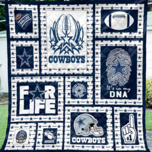 Dallas Cowboys Quilt, Custom Dallas Cowboys Quilt Blanket, NFL Dallas Cowboys Breathable Quilt Summer 2023