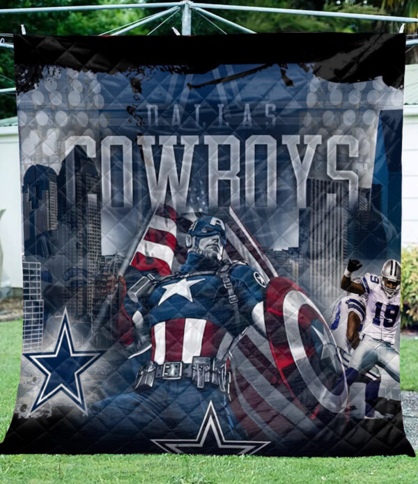 Dallas Cowboys Quilt, Custom Dallas Cowboys Quilt Blanket New Trend For Fans, NFL Dallas Cowboys Breathable Quilt