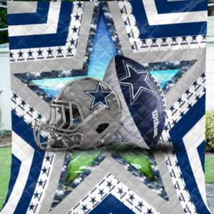 Dallas Cowboys Quilt For Family, Custom Dallas Cowboys Quilt Blanket Best Gift, NFL Dallas Cowboys Breathable Quilt