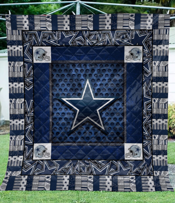 Dallas Cowboys Quilt Gift For Fan Sport, Custom Dallas Cowboys Quilt Blanket, NFL Dallas Cowboys Breathable Quilt