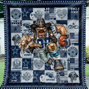 Dallas Cowboys Quilt Perfect Gift For Fan, Custom Dallas Cowboys Quilt Blanket, NFL Dallas Cowboys Breathable Quilt