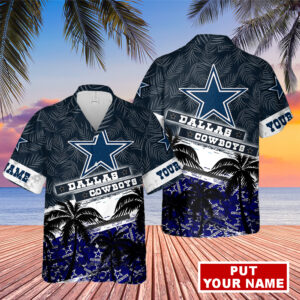 Custom Name Dallas Cowboys Hawaiian Shirt For Men Print Full 3D