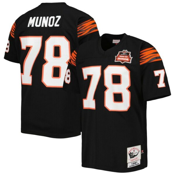 Anthony MuNoz Cincinnati Bengals  Mitchell & Ness Authentic Throwback Retired Player Jersey - Black