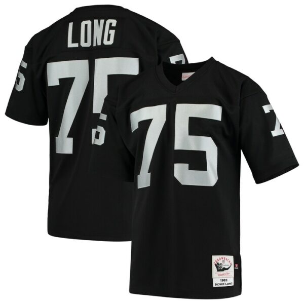 Howie Long Las Vegas Raiders 1983 Mitchell & Ness Authentic Throwback Retired Player Jersey - Black