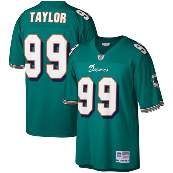 Jason Taylor Miami Dolphins Mitchell & Ness Legacy Replica Jersey - Aqua