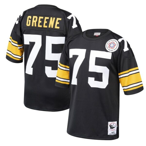 Joe Greene Pittsburgh Steelers 1975 Mitchell & Ness Authentic Throwback Retired Player Jersey - Black