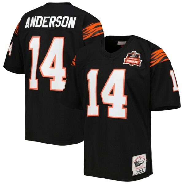 Ken Anderson Cincinnati Bengals 1981 Mitchell & Ness Authentic Throwback Retired Player Jersey - Black