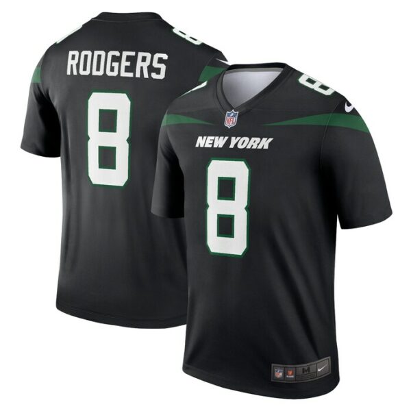 Aaron Rodgers New York Jets Nike Men's Alternate Legend Player Jersey - Stealth Black