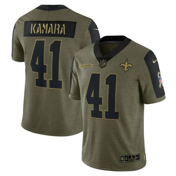 Alvin Kamara New Orleans Saints Nike Salute To Service Limited Player Jersey - Olive