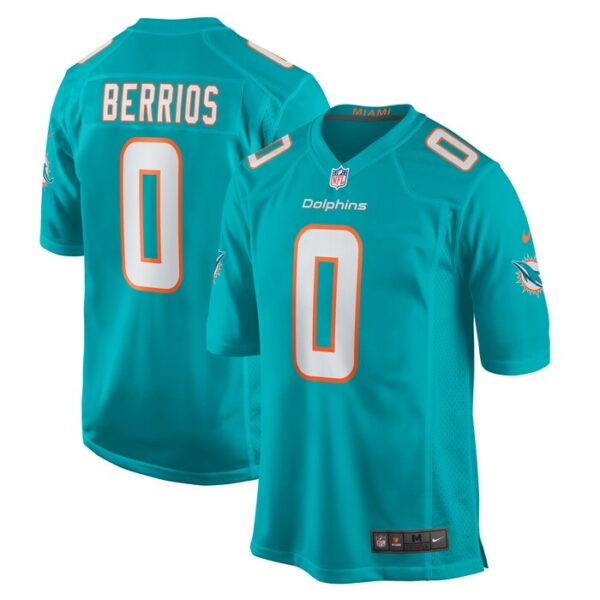 Braxton Berrios Miami Dolphins Nike Game Jersey - Aqua