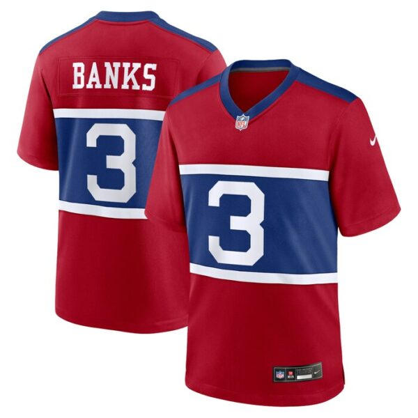 Deonte Banks New York Giants Nike Alternate Player Game Jersey - Century Red