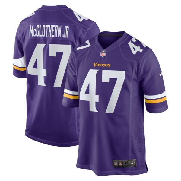 Dwight McGlothern Jr. Minnesota Vikings Nike Game Jersey -  Purple