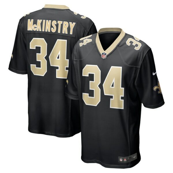 Ga'Quincy McKinstry New Orleans Saints Nike 2024 NFL Draft Player Game Jersey - Black