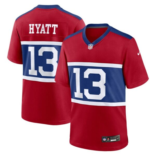 Jalin Hyatt New York Giants Nike Alternate Player Game Jersey - Century Red