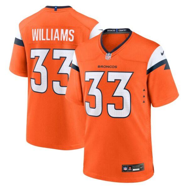 Javonte Williams Denver Broncos Nike Mile High Collection Game Jersey - Orange