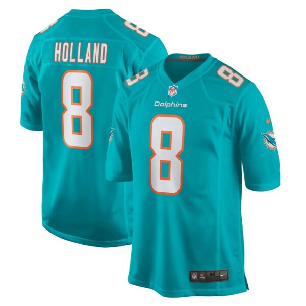 Jevon Holland Miami Dolphins Nike Game Player Jersey - Aqua