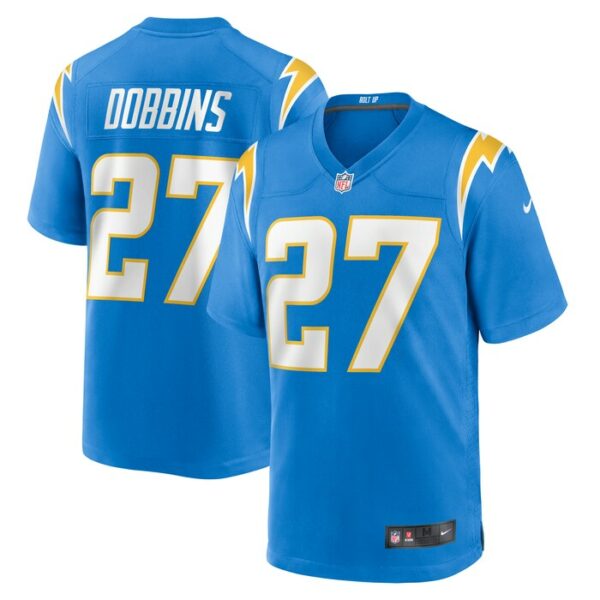 J.K. Dobbins Los Angeles Chargers Nike Team Game Jersey -  Powder Blue