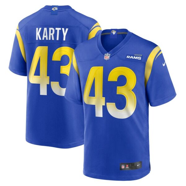 Joshua Karty Los Angeles Rams Nike Team Game Jersey -  Royal