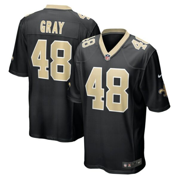 J.T. Gray New Orleans Saints Nike Game Jersey - Black