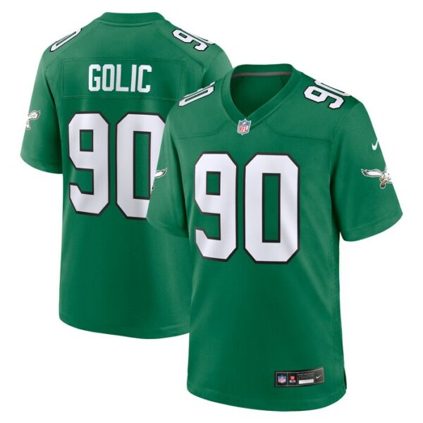 Mike Golic Philadelphia Eagles Nike Alternate Game Jersey - Kelly Green