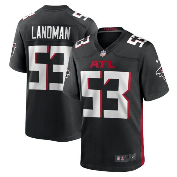 Nate Landman Atlanta Falcons Nike Team Game Jersey -  Black