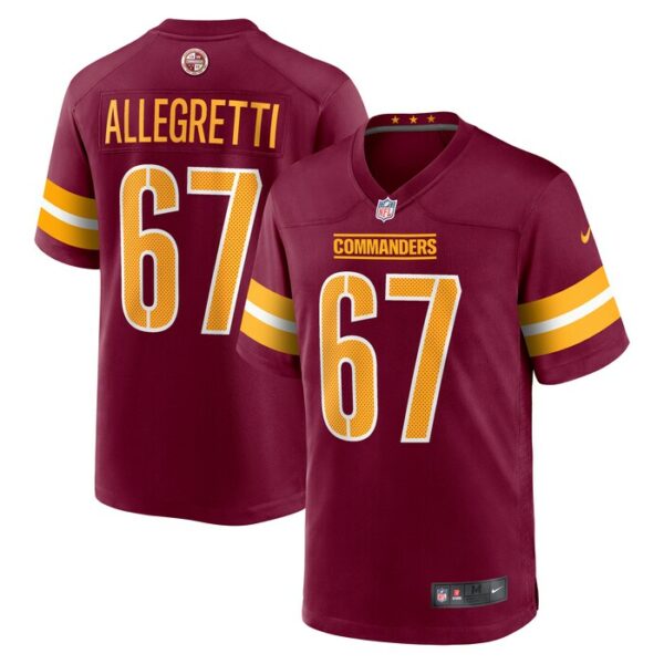 Nick Allegretti Washington Commanders Nike  Game Jersey -  Burgundy