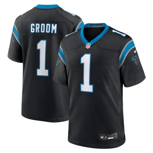 Number 1 Groom Carolina Panthers Nike Game Jersey - Black