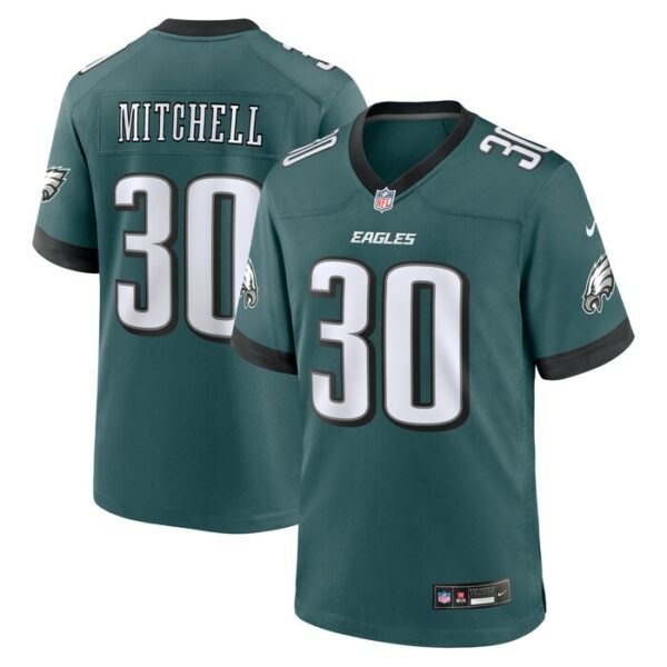 Quinyon Mitchell Philadelphia Eagles Nike 2024 NFL Draft First Round Pick Player Game Jersey - Midnight Green