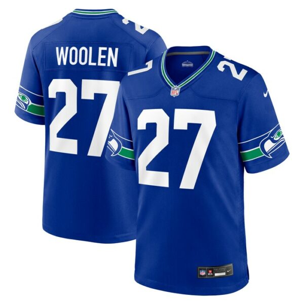 Tariq Woolen Seattle Seahawks Nike Throwback Player Game Jersey - Royal