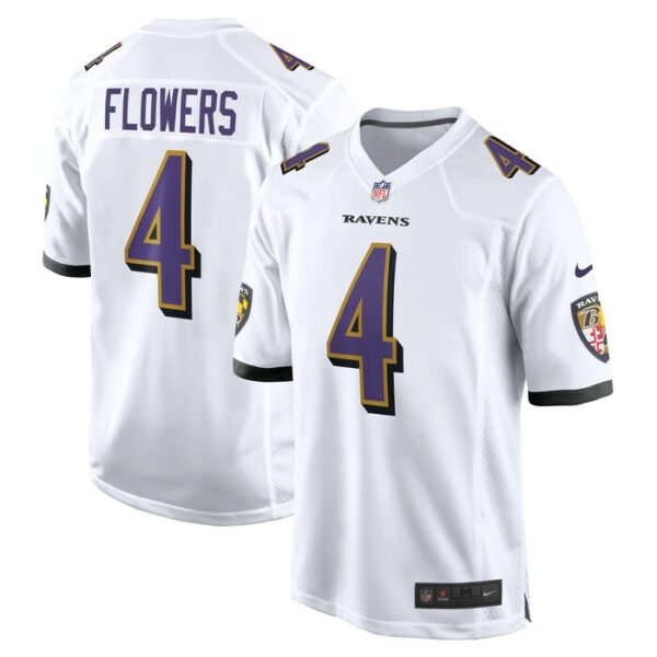 Zay Flowers Baltimore Ravens Nike  Game Jersey -  White