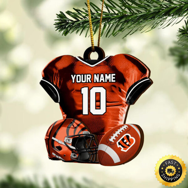 Cincinnati Bengals NFL Sport Ornament Custom Name And Number