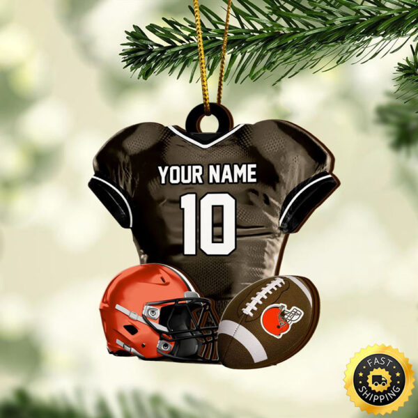 Cleveland Browns NFL Sport Ornament Custom Name And Number