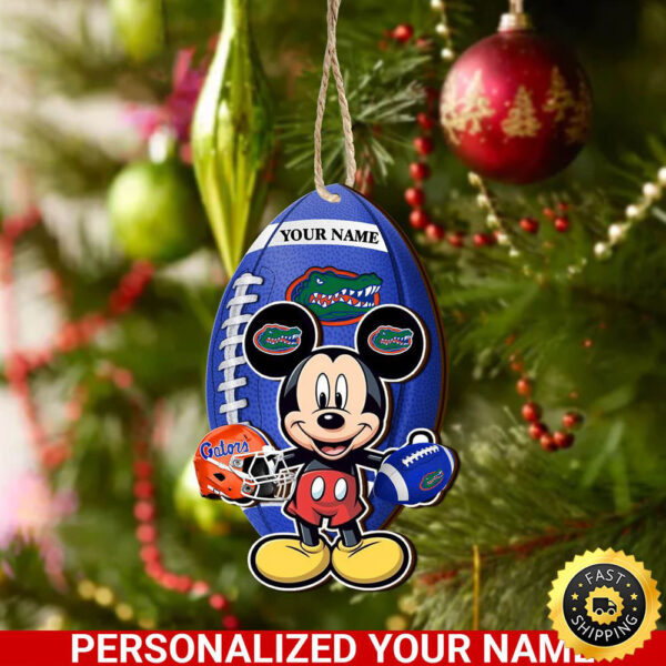 Florida Gators And Mickey Mouse Ornament Personalized Your Name