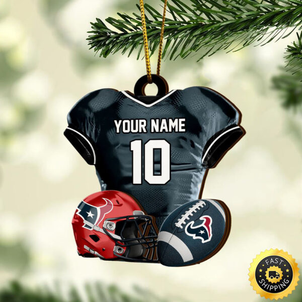 Houston Texans NFL Sport Ornament Custom Name And Number