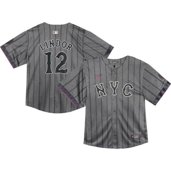 Francisco Lindor New York Mets Nike Infant 2024 City Connect Limited Player Jersey - Graphite