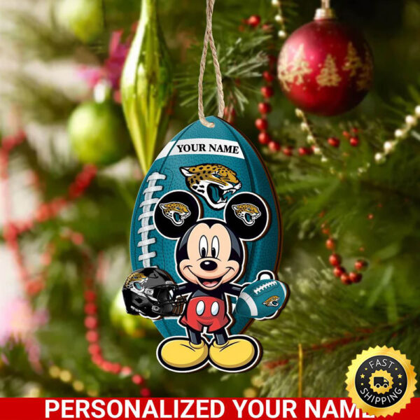 Jacksonville Jaguars And Mickey Mouse Ornament Personalized Your Name