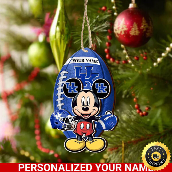 Kentucky Wildcats And Mickey Mouse Ornament Personalized Your Name