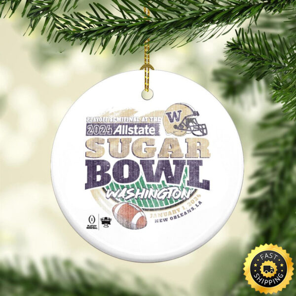 layoff Semifinal at the 2024 Sugar Bowl Washington Huskies ornament