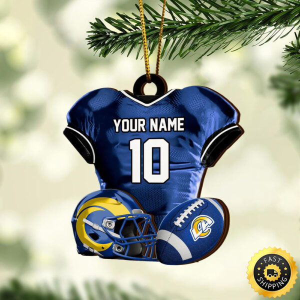 Los Angeles Rams NFL Sport Ornament Custom Name And Number