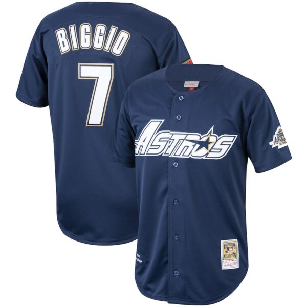 Craig Biggio Houston Astros Mitchell & Ness Cooperstown Collection 1994 Jersey - Navy