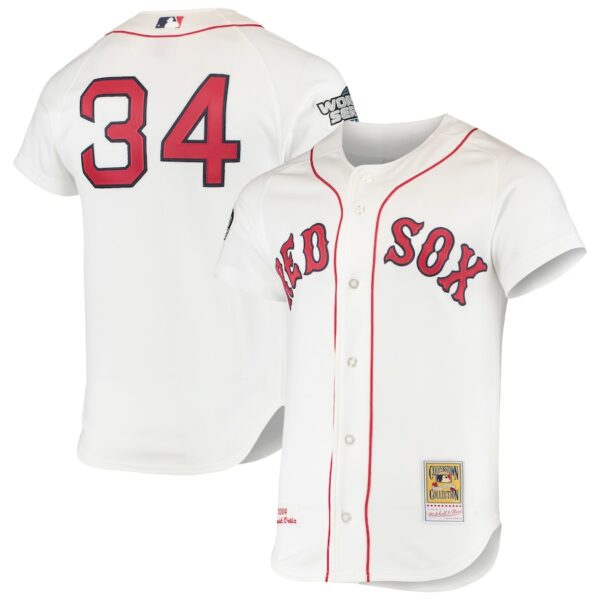 David Ortiz Boston Red Sox Mitchell & Ness 2004 Cooperstown Collection Home Jersey - White